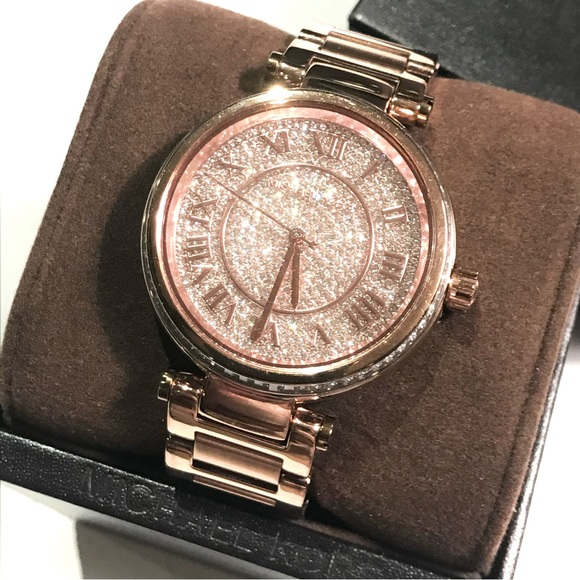MICHAEL KORS “SKYLAR CRYSTAL PAVE” MK5868 ROSE GOLD WATCH - Picture 3 of 10